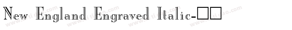 New England Engraved Italic字体转换